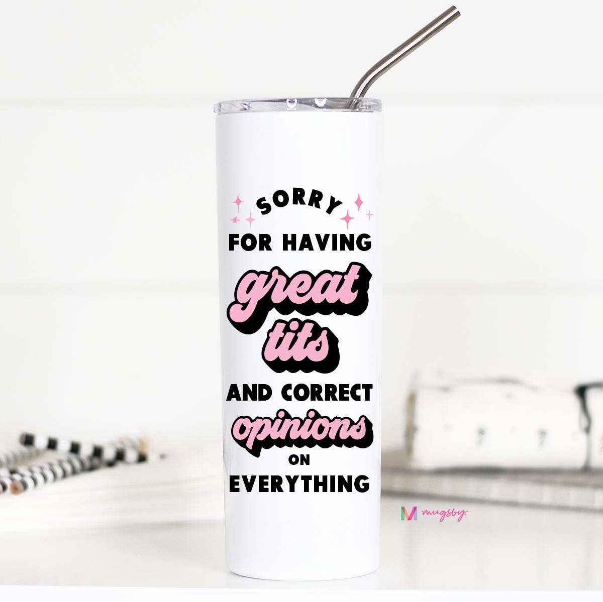 Great Tits and Correct Opinions Funny Tall Travel Cup - Adult & Kids T-Shirts, Sweatshirts & Hoodies apparel design preview 1