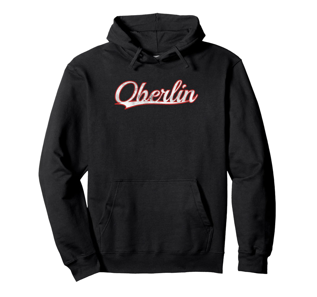 Oberlin Ohio Varsity Distressed Hoodie - Graphic Print for Adults - T-Shirt, Sweatshirt, Hoodie