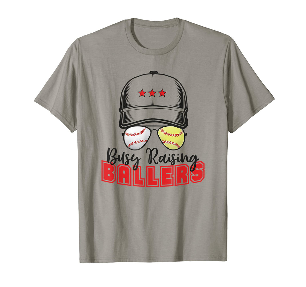 Mens Baseball Dad Busy Raising T-Shirt - Minimalist Print Men Women - T-Shirt, Sweatshirt, Hoodie