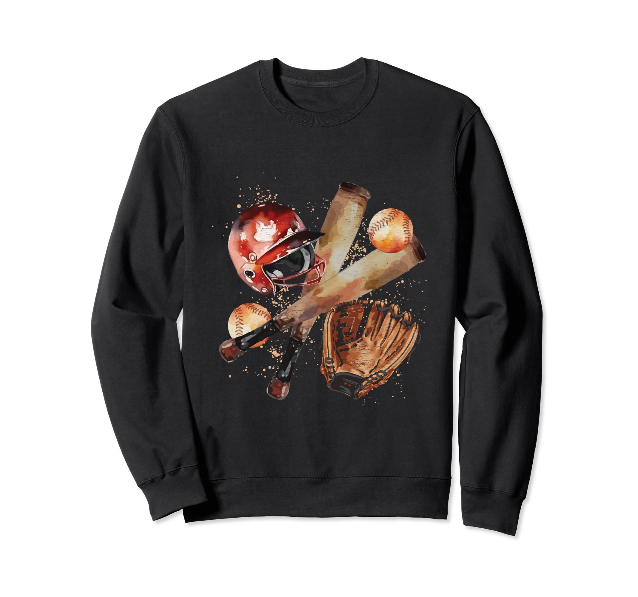 Baseball Colorful Art Baseball Mom Sweatshirt - Graphic Print Men Women - T-Shirt, Sweatshirt, Hoodie