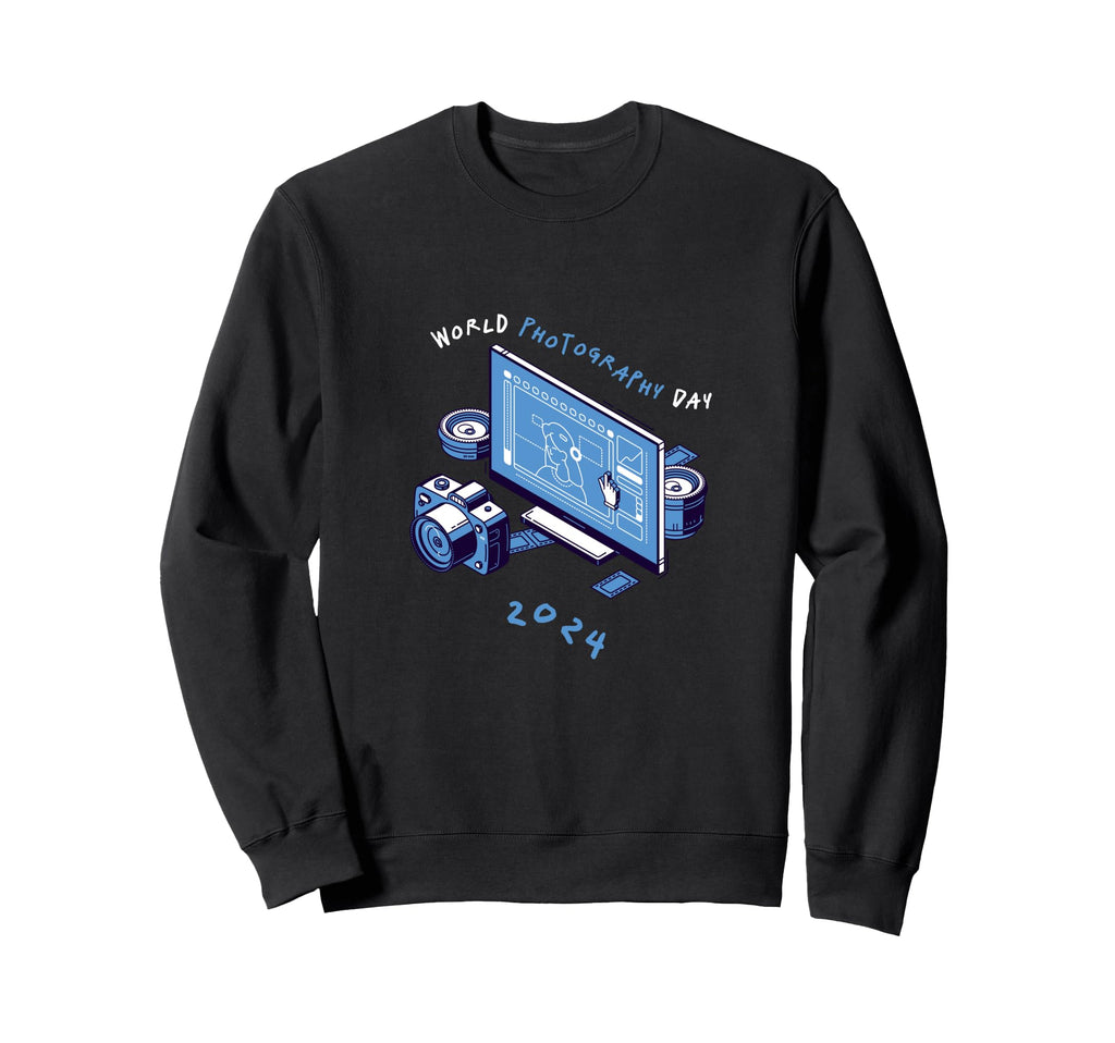 World Photography Day Camera Snap Sweatshirt - Novelty Apparel Men Women - T-Shirt, Sweatshirt, Hoodie