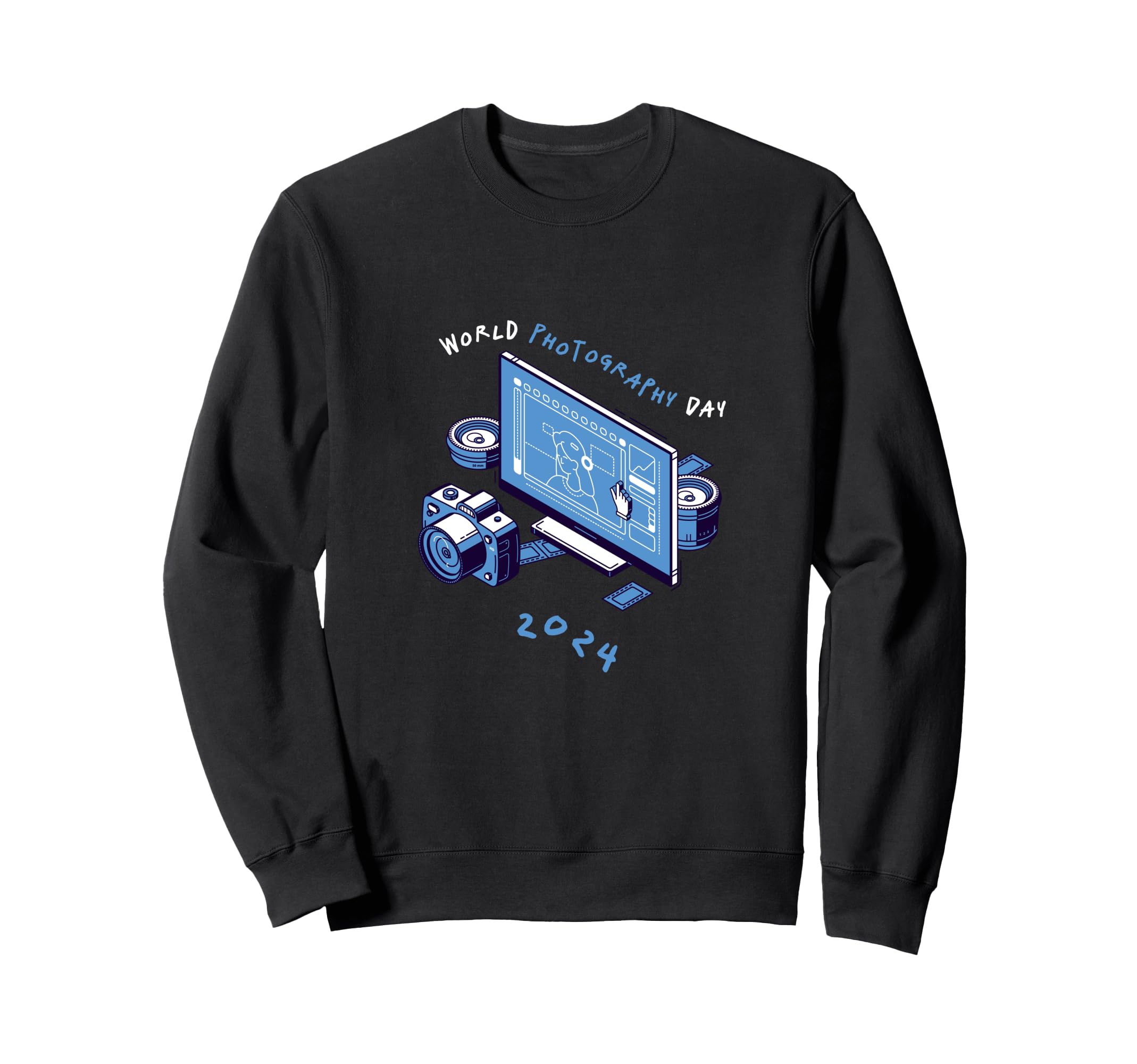 World Photography Day Camera Snap Sweatshirt - Novelty Apparel Men Women - T-Shirt, Sweatshirt, Hoodie
