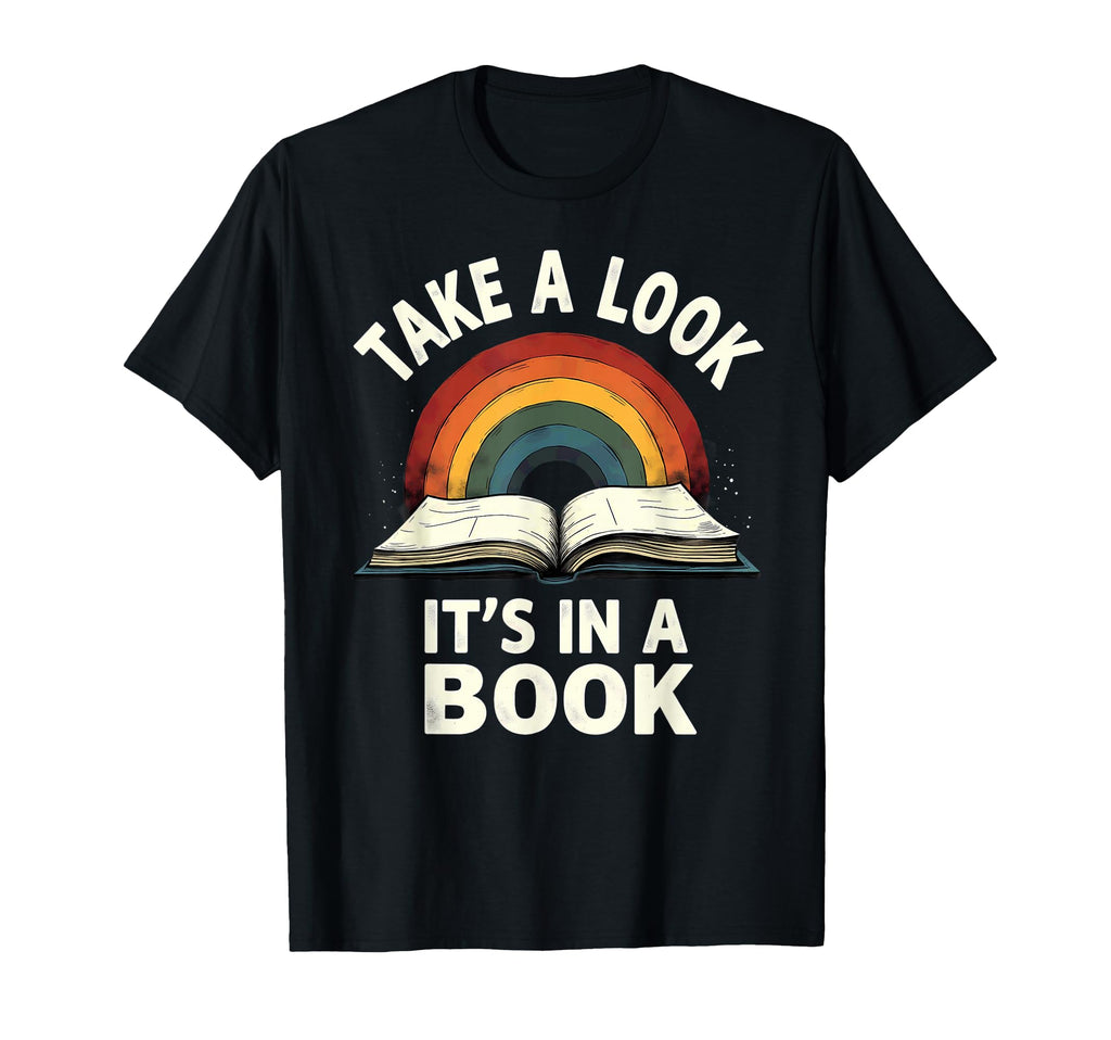 Rainbow Take Its Book Reading T-Shirt - Minimalist Print Unisex - T-Shirt, Sweatshirt, Hoodie