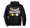 Raising Ballers Softball Baseball Dad Hoodie - Custom Art Print Men Women - T-Shirt, Sweatshirt, Hoodie