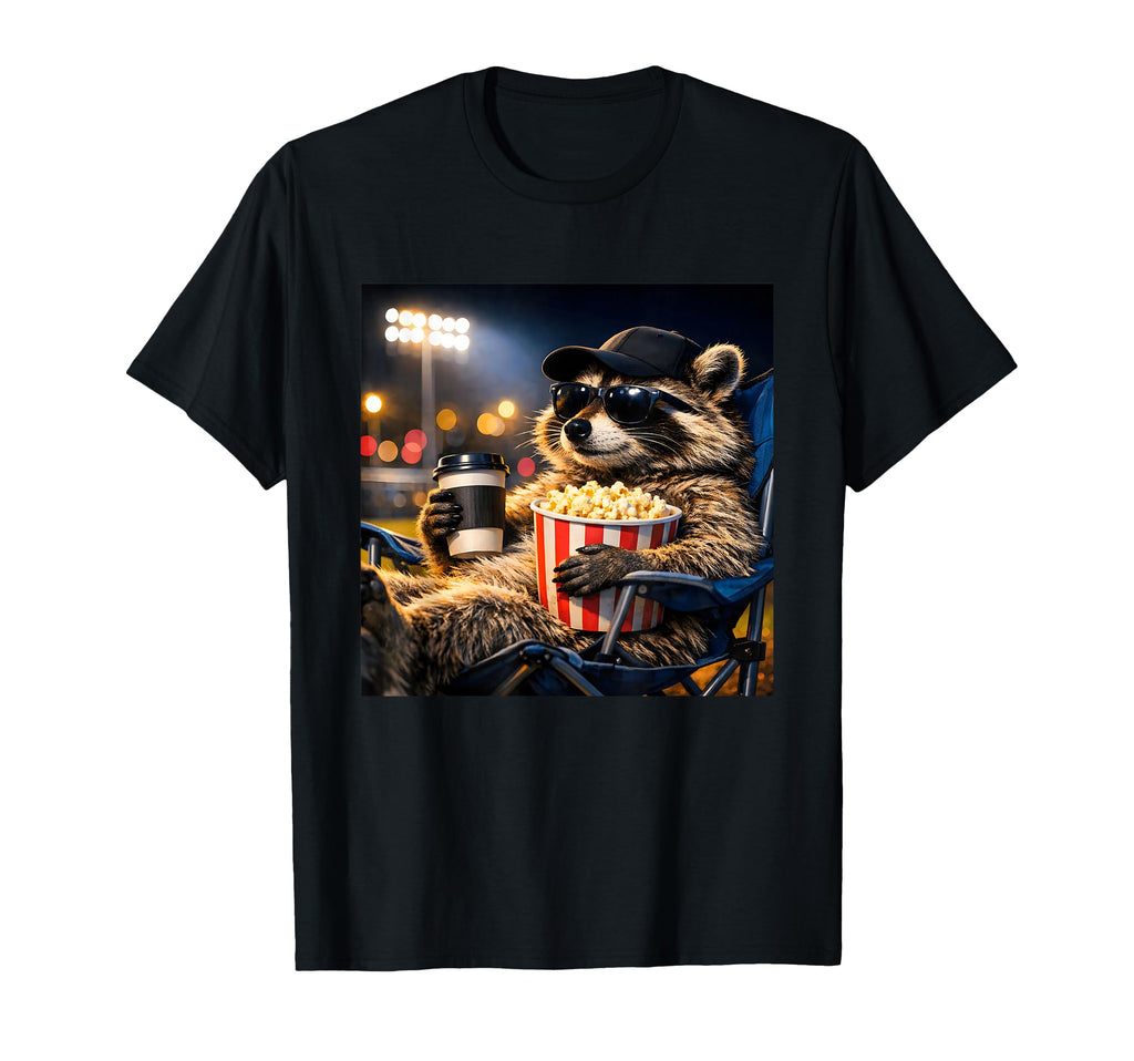 Raccoon Funny Baseball Night From T-Shirt - Aesthetic Graphic for Adults - T-Shirt, Sweatshirt, Hoodie