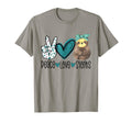 Peace Love Sloths Funny Sloth Gift Hippie T-Shirt - Graphic Print Unisex - T-Shirt, Sweatshirt, Hoodie