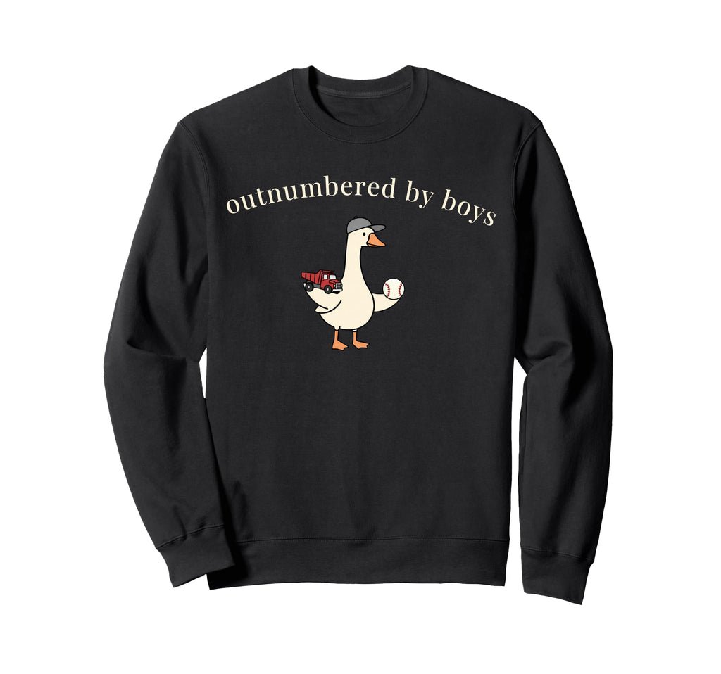 Outnumbered Funny Goose Baseball Sweatshirt - Fun Novelty Design Men Women - T-Shirt, Sweatshirt, Hoodie