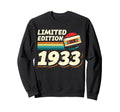 1933 Cassette Tape 91Th Birthday Sweatshirt - Custom Art Print Unisex - T-Shirt, Sweatshirt, Hoodie