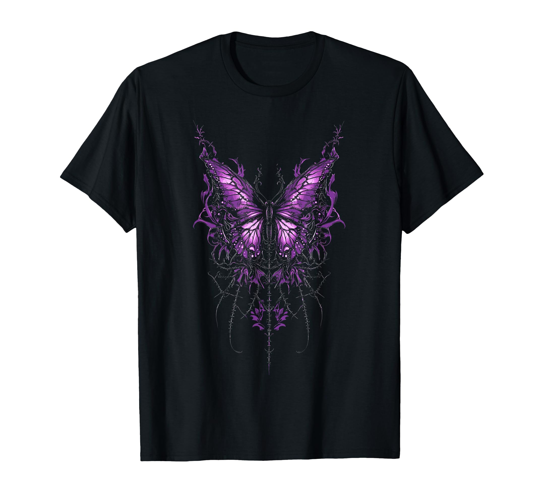 Y2K Gothic Butterfly Cybercore Aesthetic T-Shirt - Minimalist Print Unisex - T-Shirt, Sweatshirt, Hoodie