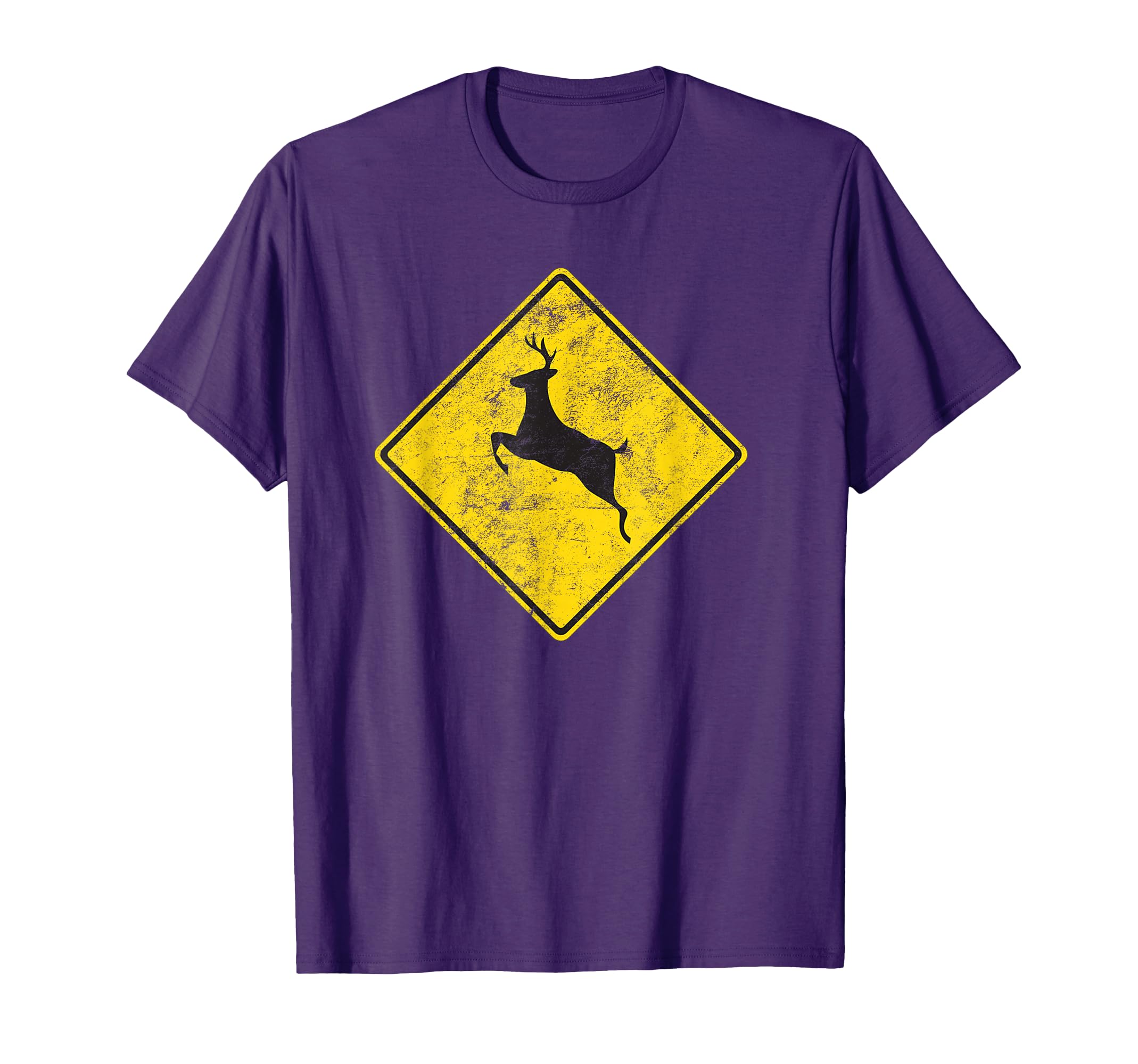Deer Crossing Road Distressed T-Shirt - Streetwear Style Men Women - T-Shirt, Sweatshirt, Hoodie