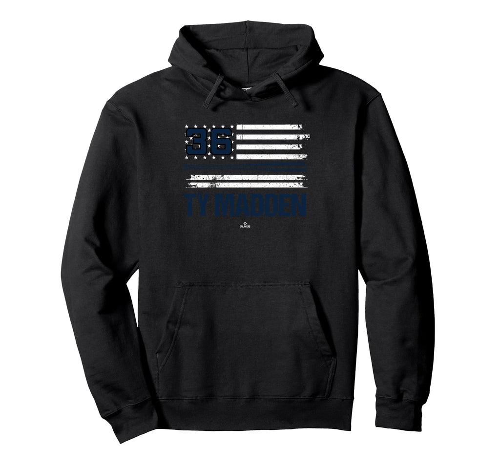 Usa Flag Bat Ty Madden Detroit Baseball Hoodie - Trendy Graphic Unisex - T-Shirt, Sweatshirt, Hoodie