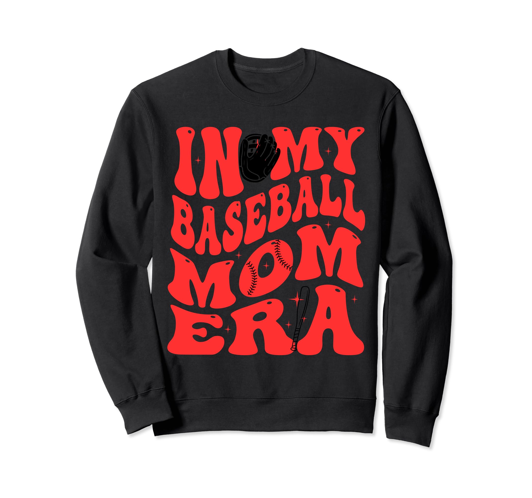 My Baseball Mom Era Red Sweatshirt - Minimalist Print for Adults - T-Shirt, Sweatshirt, Hoodie