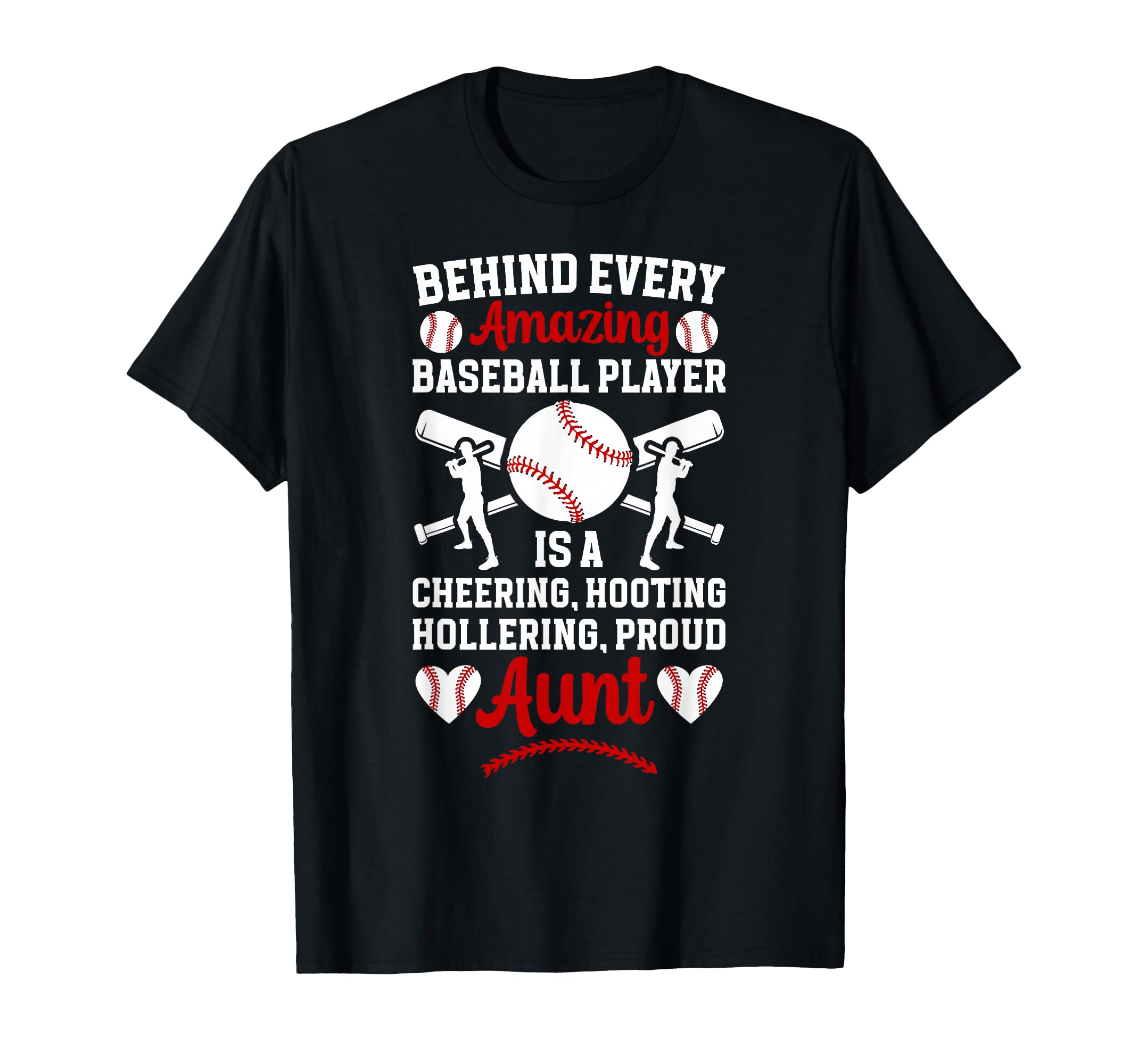 Proud Aunt Baseball Player Aunt T-Shirt - Novelty Apparel for Adults - T-Shirt, Sweatshirt, Hoodie