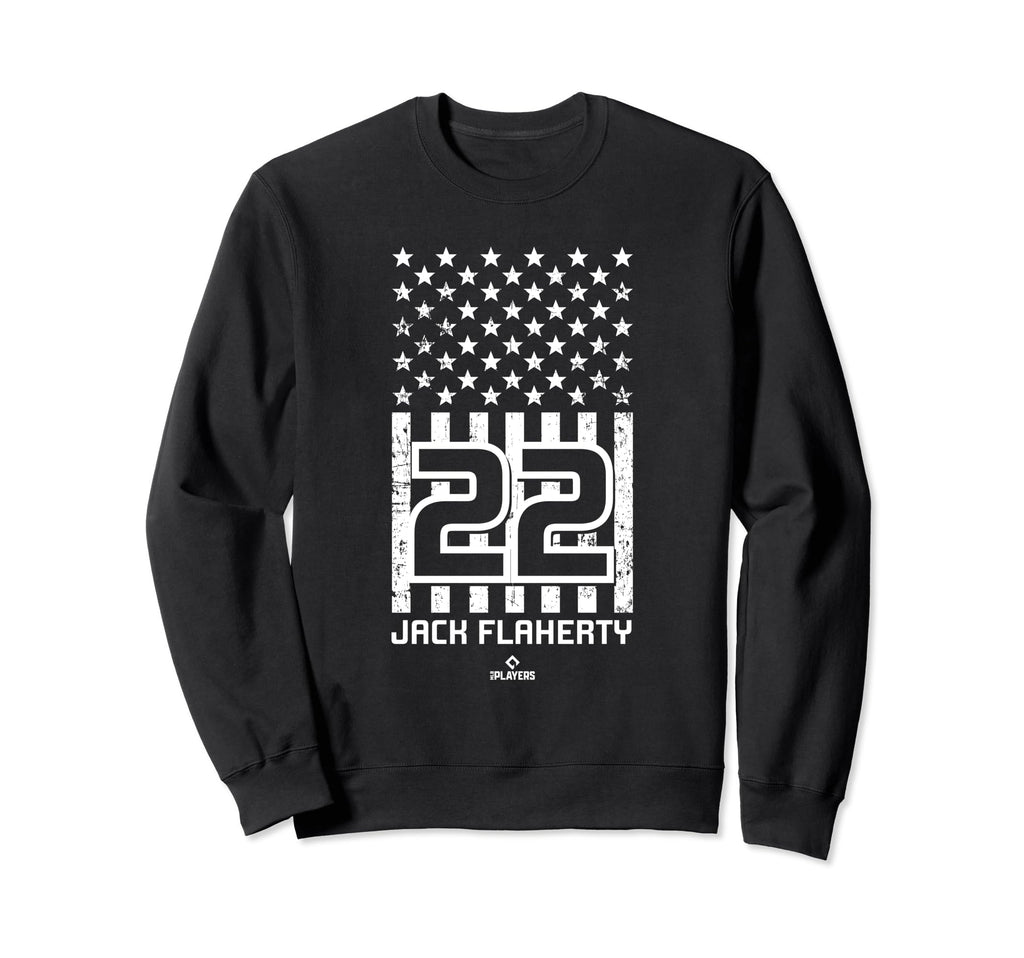 Jack Flaherty Flag St Louis Baseball Sweatshirt - Graphic Print Unisex - T-Shirt, Sweatshirt, Hoodie