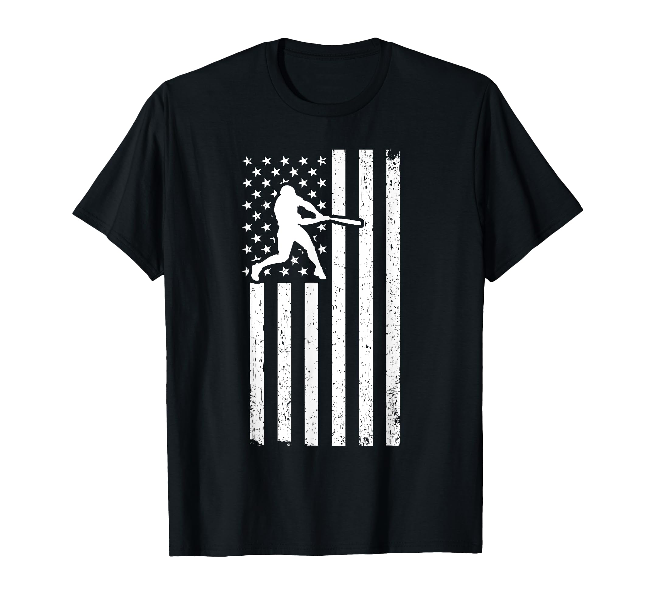 Usa Flag Patriot Baseball Softball T-Shirt - Minimalist Print Men Women - T-Shirt, Sweatshirt, Hoodie