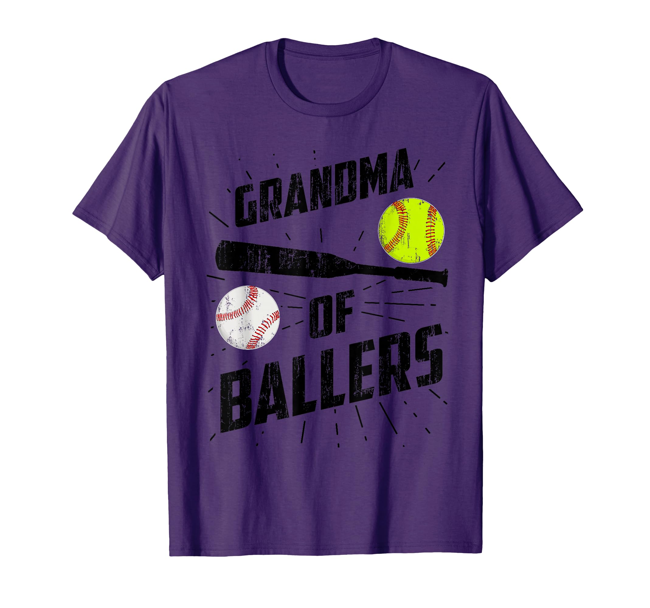 Grandma Ballers Funny Baseball Softball T-Shirt - Graphic Print for Adults - T-Shirt, Sweatshirt, Hoodie