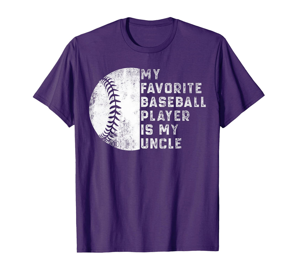 My Favorite Baseball Player Is My Uncle T-Shirt - Minimalist Print Unisex - T-Shirt, Sweatshirt, Hoodie