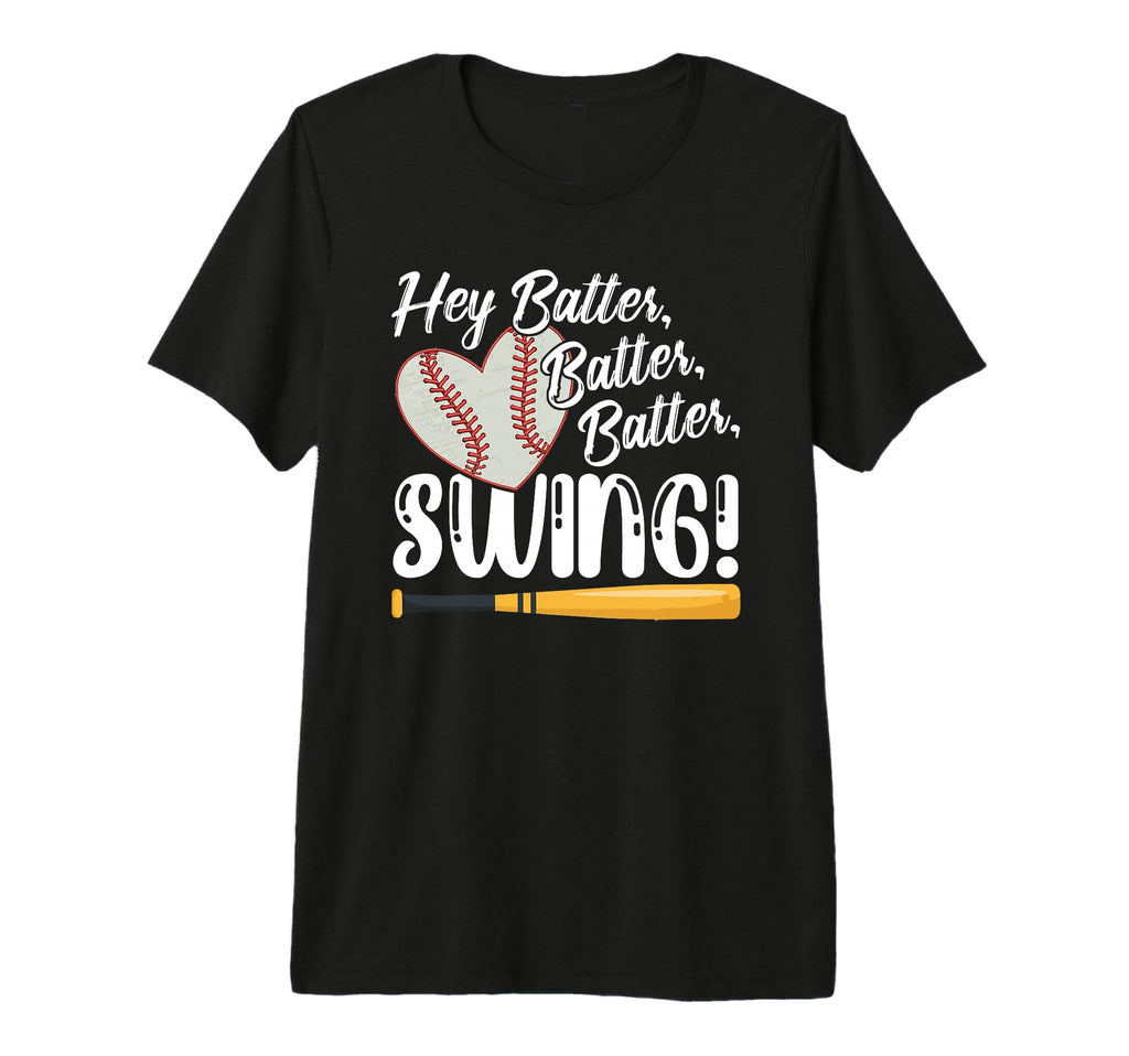 Hey Funny Batter Swing Baseball Heart T-Shirt - Trendy Graphic for Adults - T-Shirt, Sweatshirt, Hoodie
