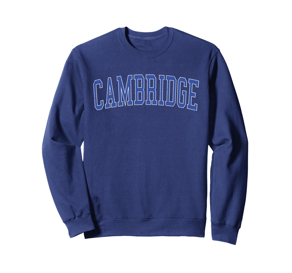 Cambridge Ma Distressed Blue Sweatshirt - Streetwear Style Men Women - T-Shirt, Sweatshirt, Hoodie