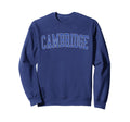 Cambridge Ma Distressed Blue Sweatshirt - Streetwear Style Men Women - T-Shirt, Sweatshirt, Hoodie