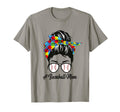 Autism Mom Baseball Messy Bun Autism T-Shirt - Fun Novelty Design Unisex - T-Shirt, Sweatshirt, Hoodie