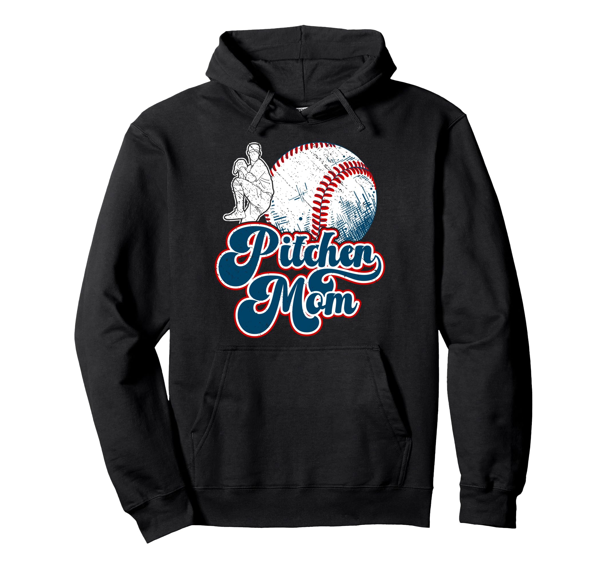Baseball Pitcher Mom Baseball Pitcher Hoodie - Novelty Apparel for Adults - T-Shirt, Sweatshirt, Hoodie