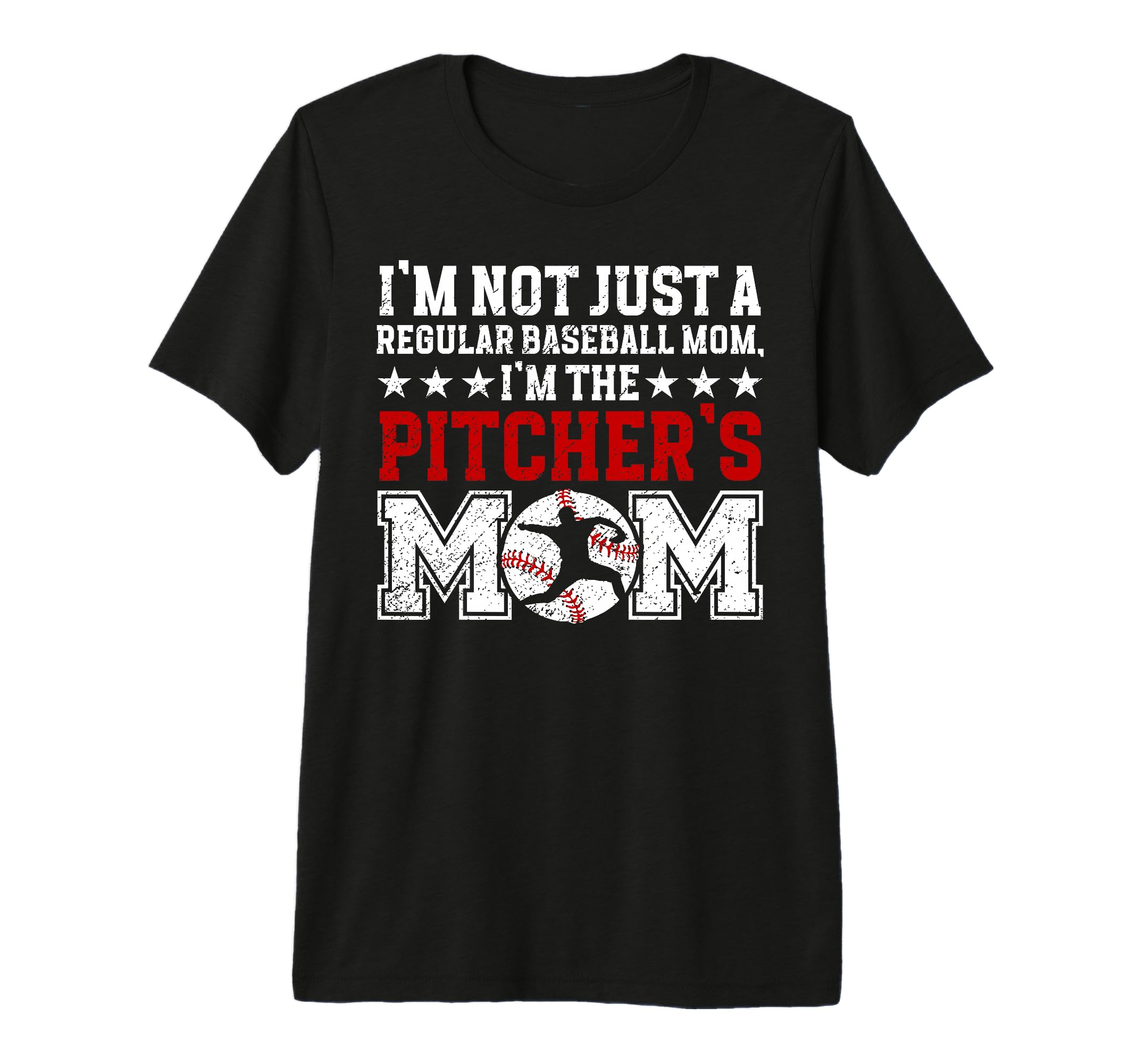 Im Baseball Pitcher Mom Baseball T-Shirt - Custom Art Print for Adults - T-Shirt, Sweatshirt, Hoodie