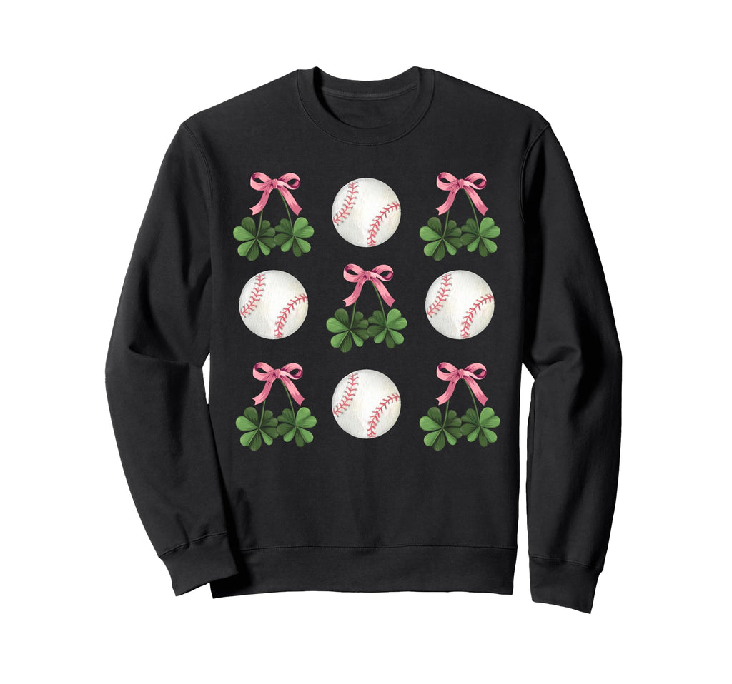 Coquette Baseball And Shamrock St Sweatshirt - Unique Graphic Unisex - T-Shirt, Sweatshirt, Hoodie