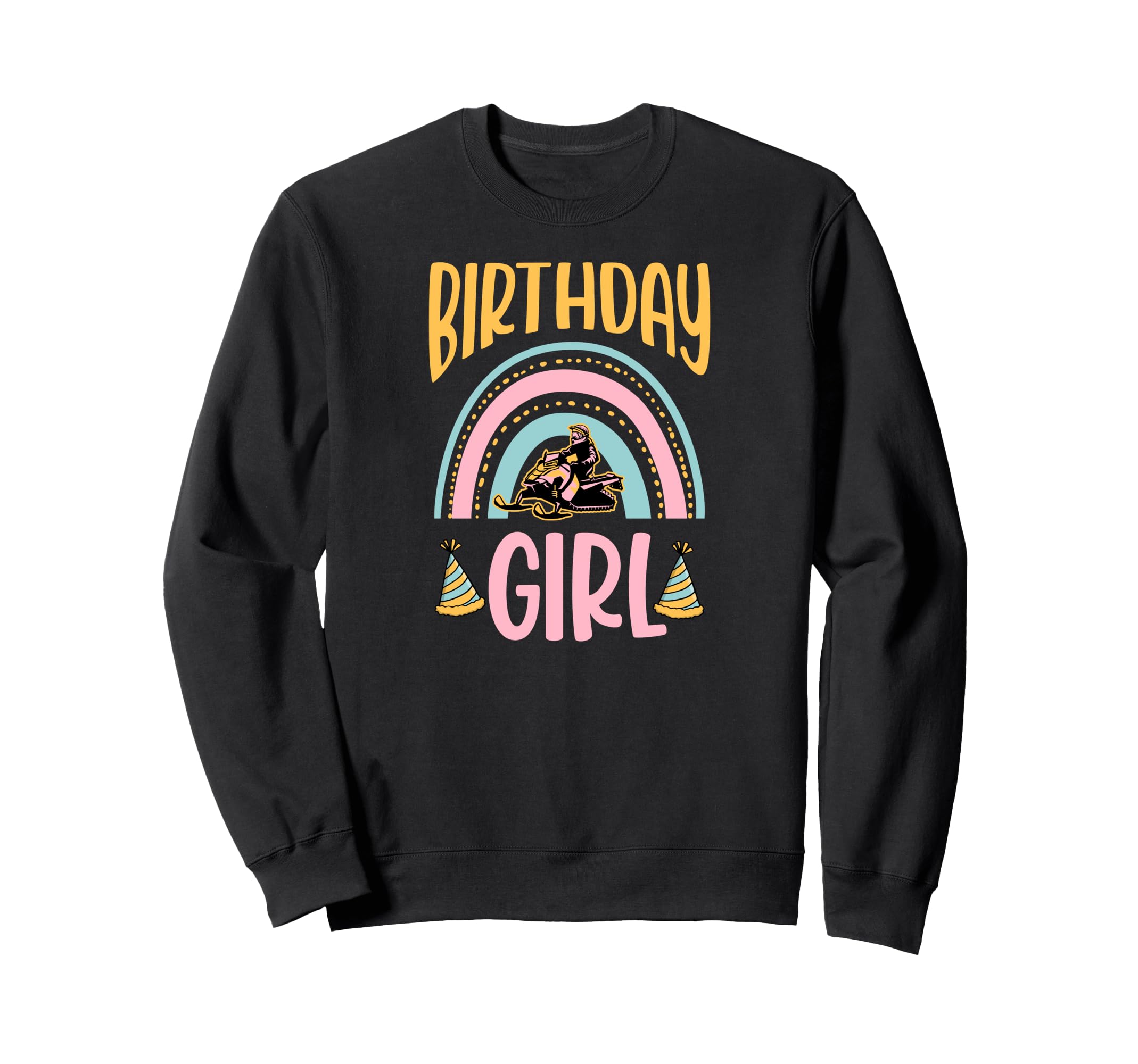 Snowmobiling Birthday Boho Bohemian Sweatshirt - Trendy Graphic for Adults - T-Shirt, Sweatshirt, Hoodie