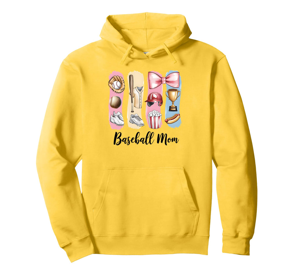 Baseball Coquette Bow Mothers Day Hoodie - Minimalist Print Unisex - T-Shirt, Sweatshirt, Hoodie