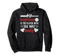 Baseball Girlfriend Funny Girlfriend Hoodie - Fun Novelty Design Men Women - T-Shirt, Sweatshirt, Hoodie