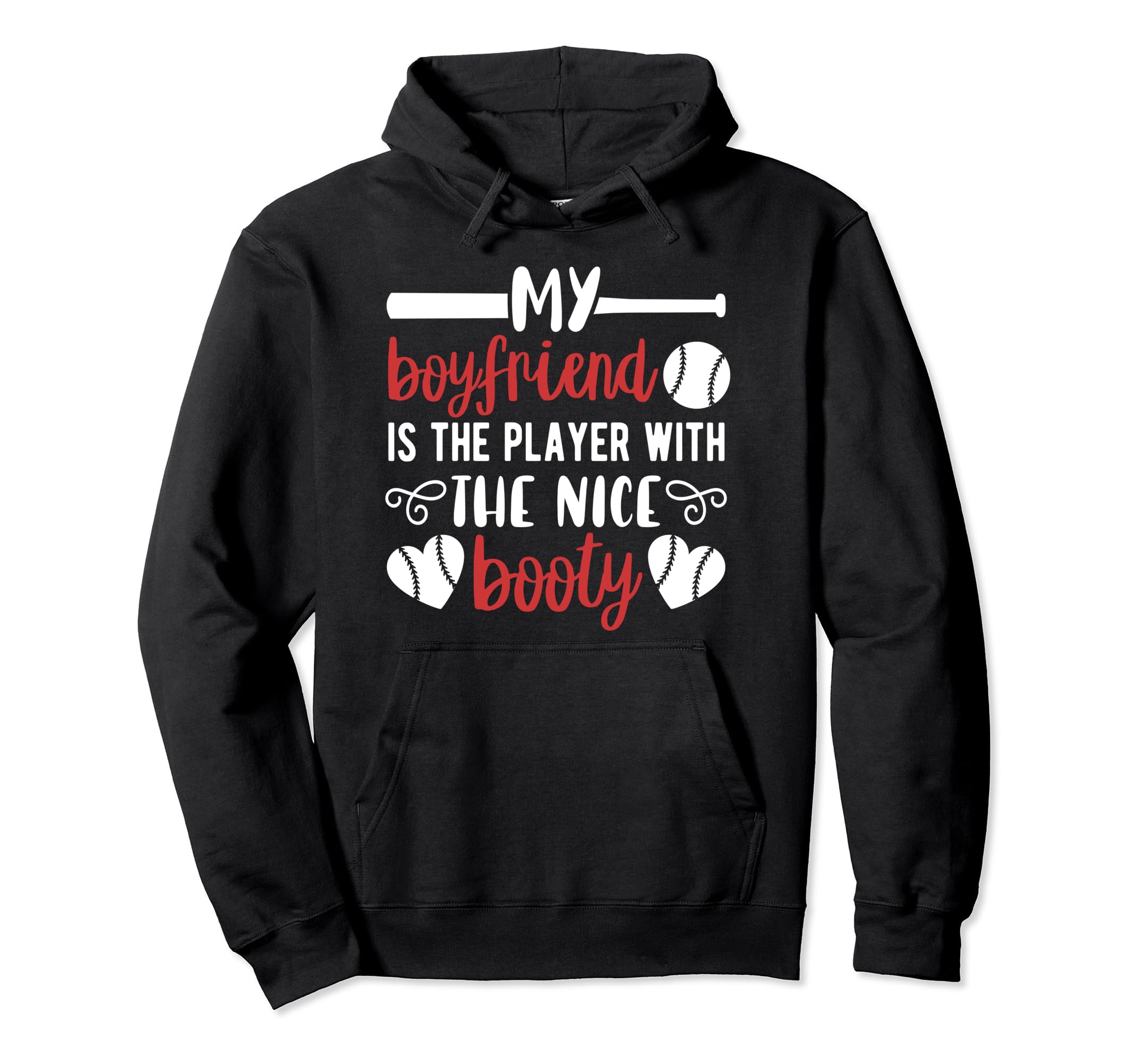 Baseball Girlfriend Funny Girlfriend Hoodie - Fun Novelty Design Men Women - T-Shirt, Sweatshirt, Hoodie