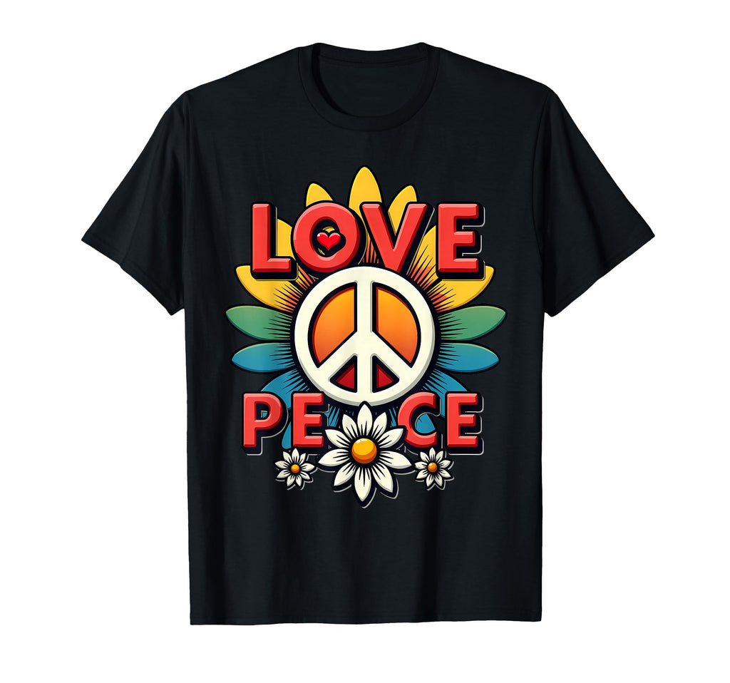 60S 70S Flower Power Groovy Love T-Shirt - Casual Everyday Wear Men Women - T-Shirt, Sweatshirt, Hoodie