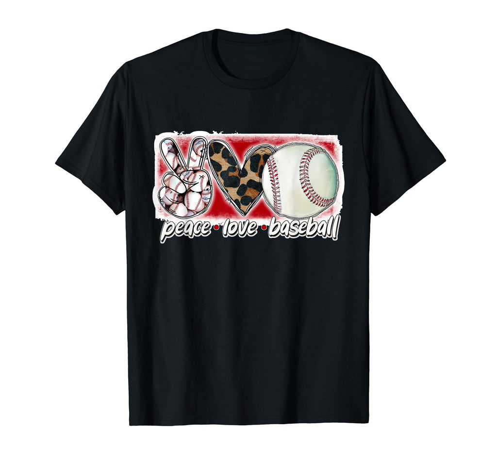 Peace Love Baseball Mom Sister T-Shirt - Trendy Graphic Men Women - T-Shirt, Sweatshirt, Hoodie