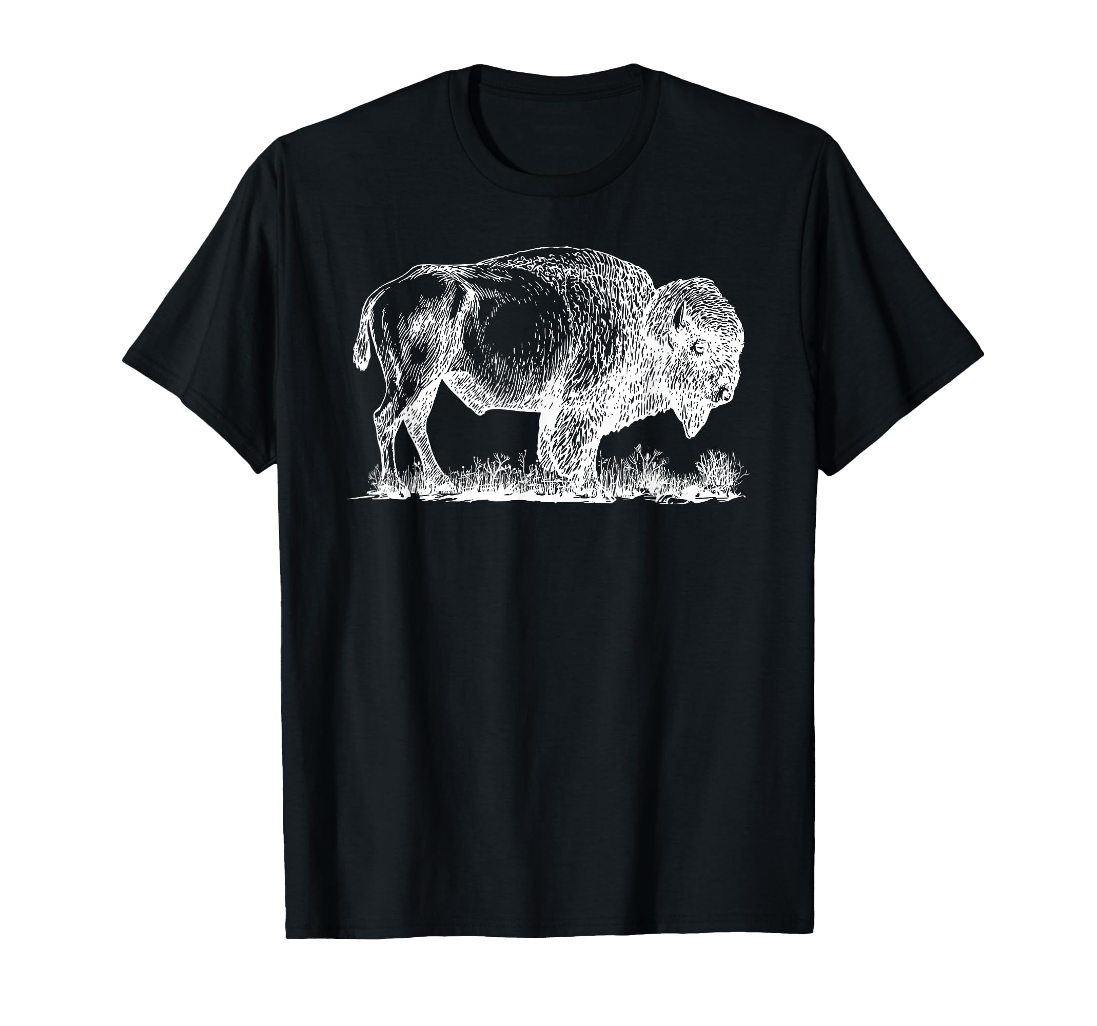 American Buffalo American Bison T-Shirt - Custom Art Print Unisex - T-Shirt, Sweatshirt, Hoodie