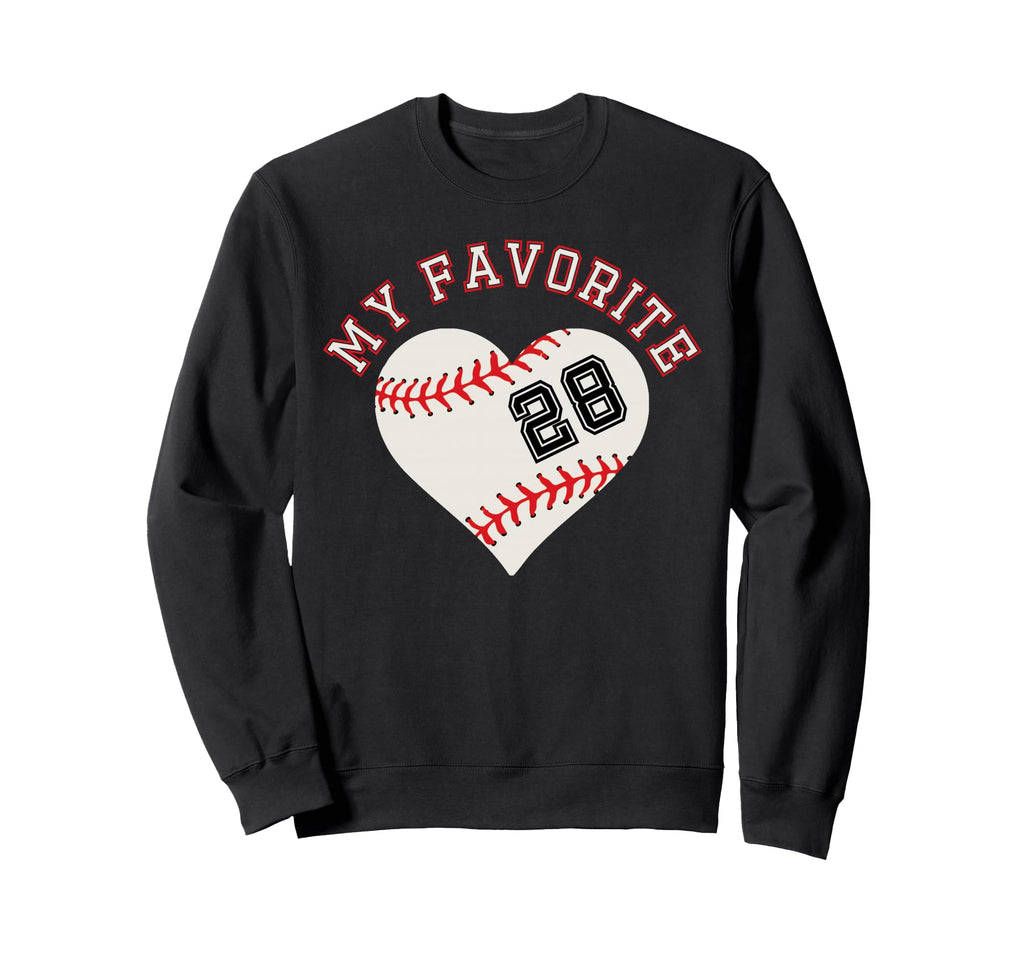 Baseball Player 28 Jersey Outfit Sweatshirt - Fun Novelty Design Men Women - T-Shirt, Sweatshirt, Hoodie