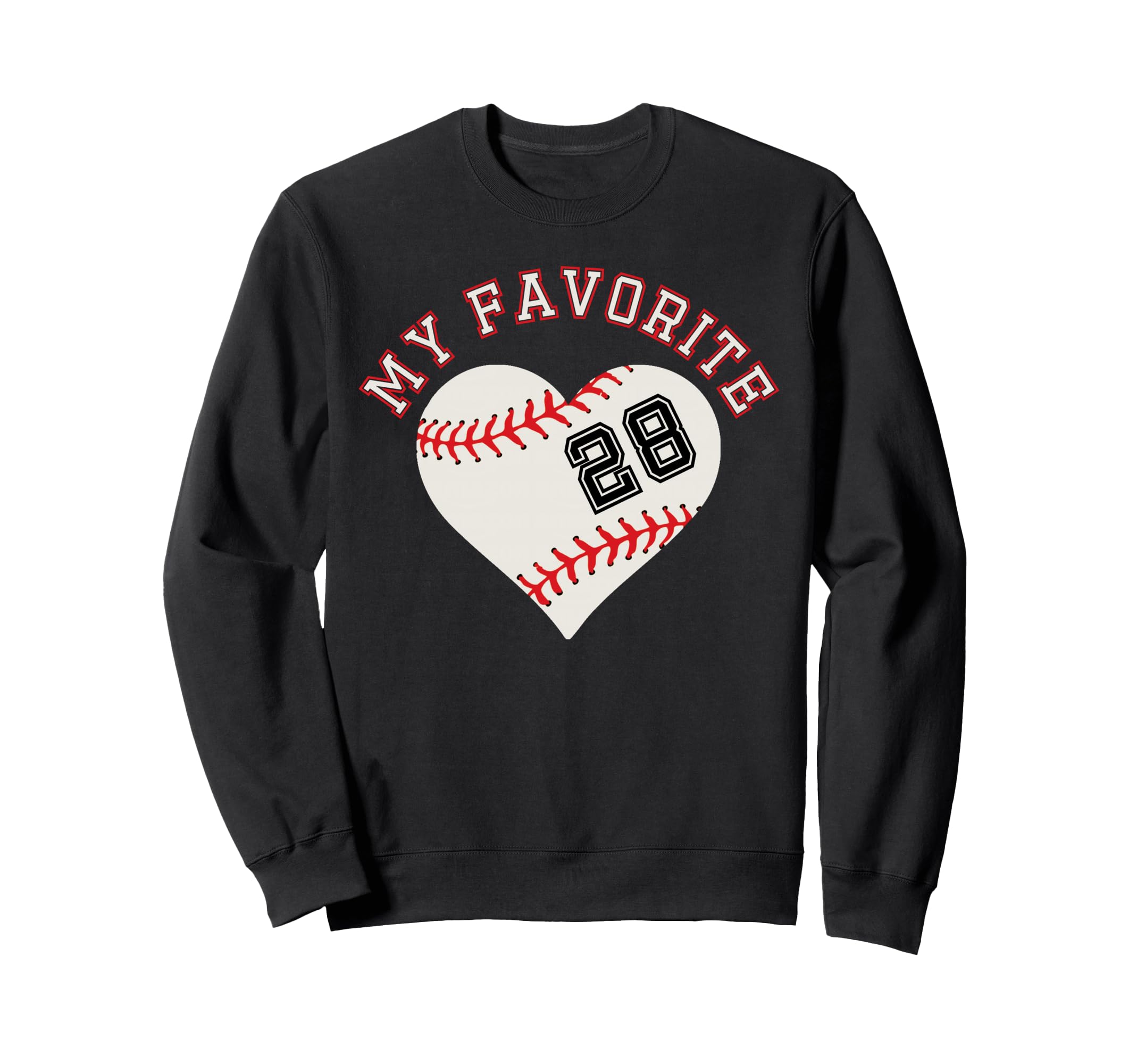 Baseball Player 28 Jersey Outfit Sweatshirt - Fun Novelty Design Men Women - T-Shirt, Sweatshirt, Hoodie