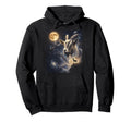 Celestial Goat Moon Howling 90S Aesthetic Hoodie - Novelty Apparel Unisex - T-Shirt, Sweatshirt, Hoodie