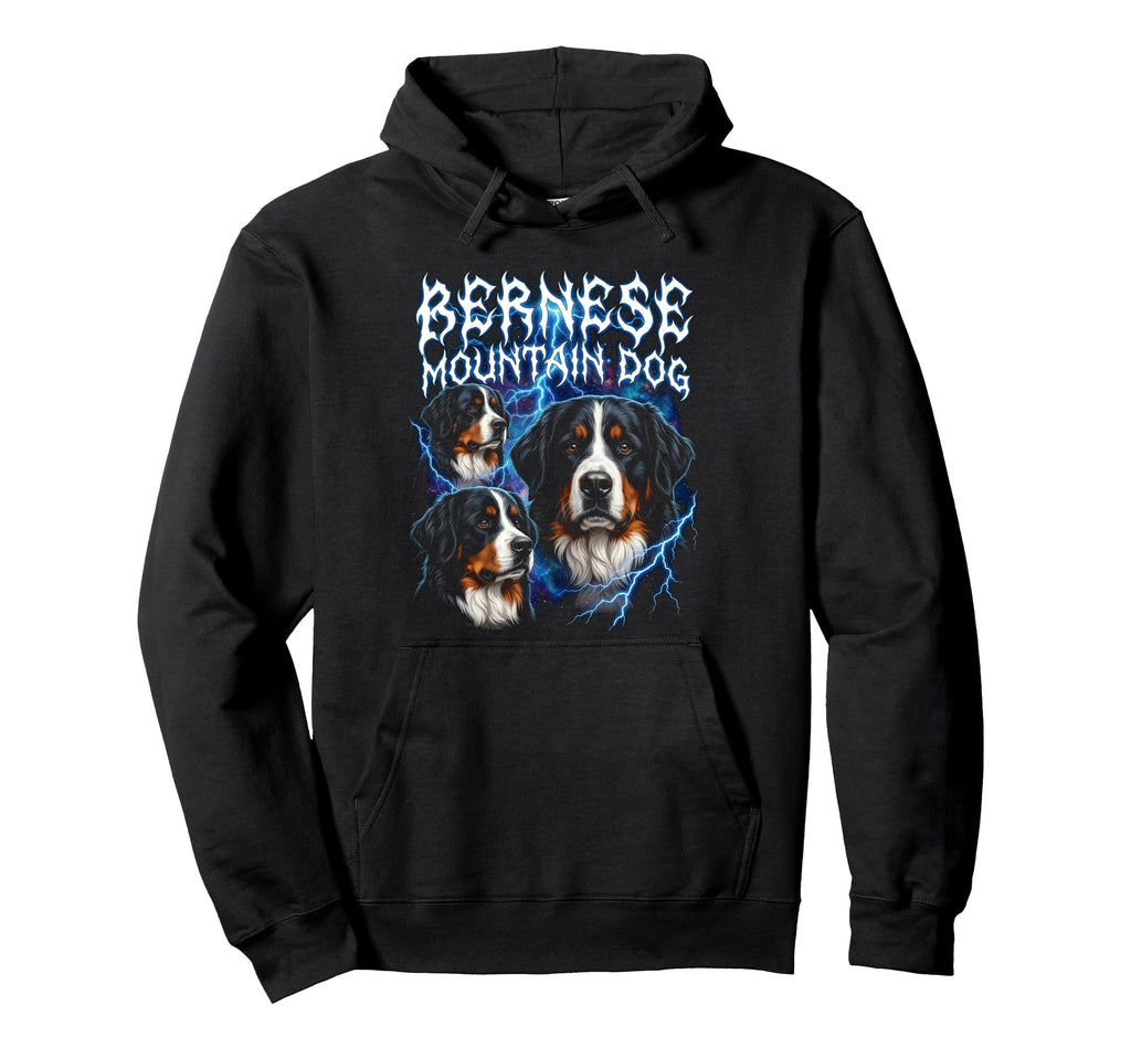Bernese Mountain Dog 90S Heavy Metal Hoodie - Streetwear Style for Adults - T-Shirt, Sweatshirt, Hoodie