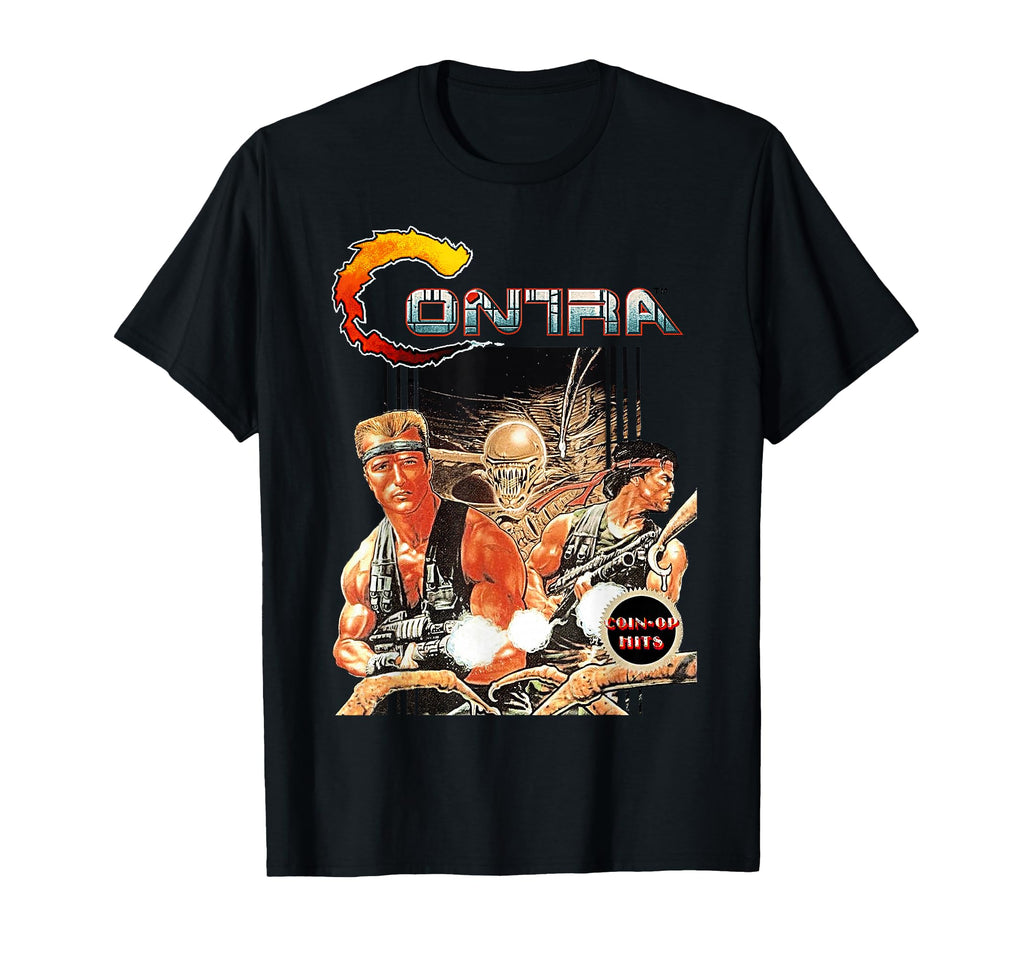Contra Box Art Arcade Gamer 80S Battle T-Shirt - Graphic Print Men Women - T-Shirt, Sweatshirt, Hoodie