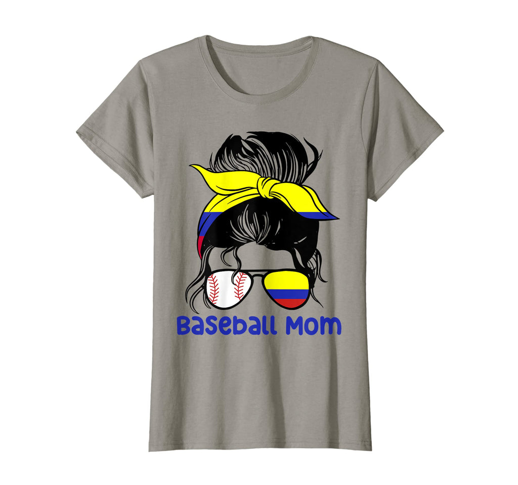 Womens Colombia Baseball Mom Messy T-Shirt - Novelty Apparel for Adults - T-Shirt, Sweatshirt, Hoodie