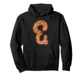 Floral Letter E Boho Botanical Hoodie - Fun Novelty Design Men Women - T-Shirt, Sweatshirt, Hoodie