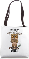 Official Leave Me Alone Owl Introvert - Adult & Kids T-Shirts, Sweatshirts & Hoodies apparel design preview 1