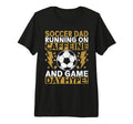 Running Caffeine And Game Day Hype T-Shirt - Aesthetic Graphic Unisex - T-Shirt, Sweatshirt, Hoodie