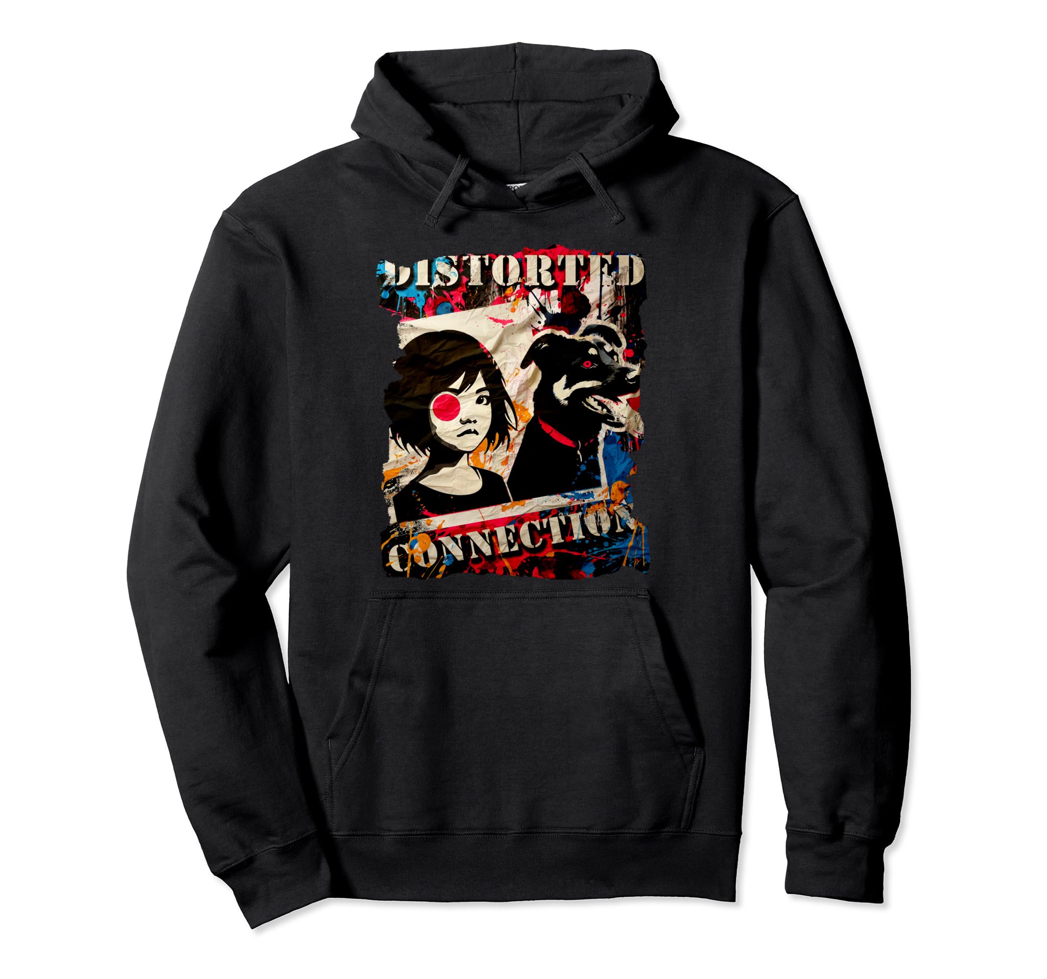 Funny And Dog Graffiti Grunge 90S Hoodie - Fun Novelty Design Unisex - T-Shirt, Sweatshirt, Hoodie