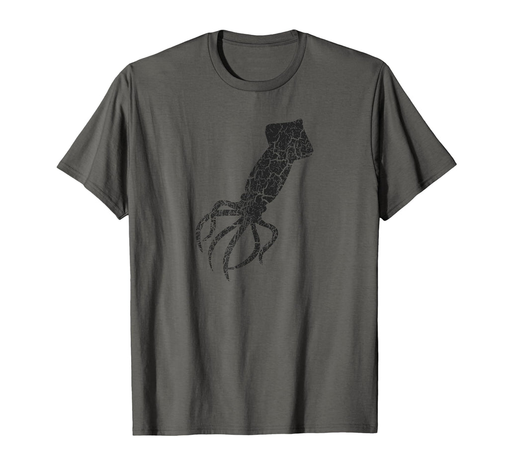Squid Distressed Squid T-Shirt - Novelty Apparel for Adults - T-Shirt, Sweatshirt, Hoodie