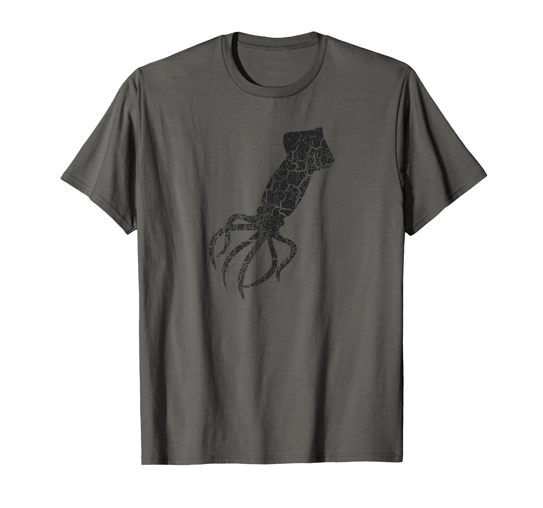 Squid Distressed Squid T-Shirt - Novelty Apparel for Adults - T-Shirt, Sweatshirt, Hoodie