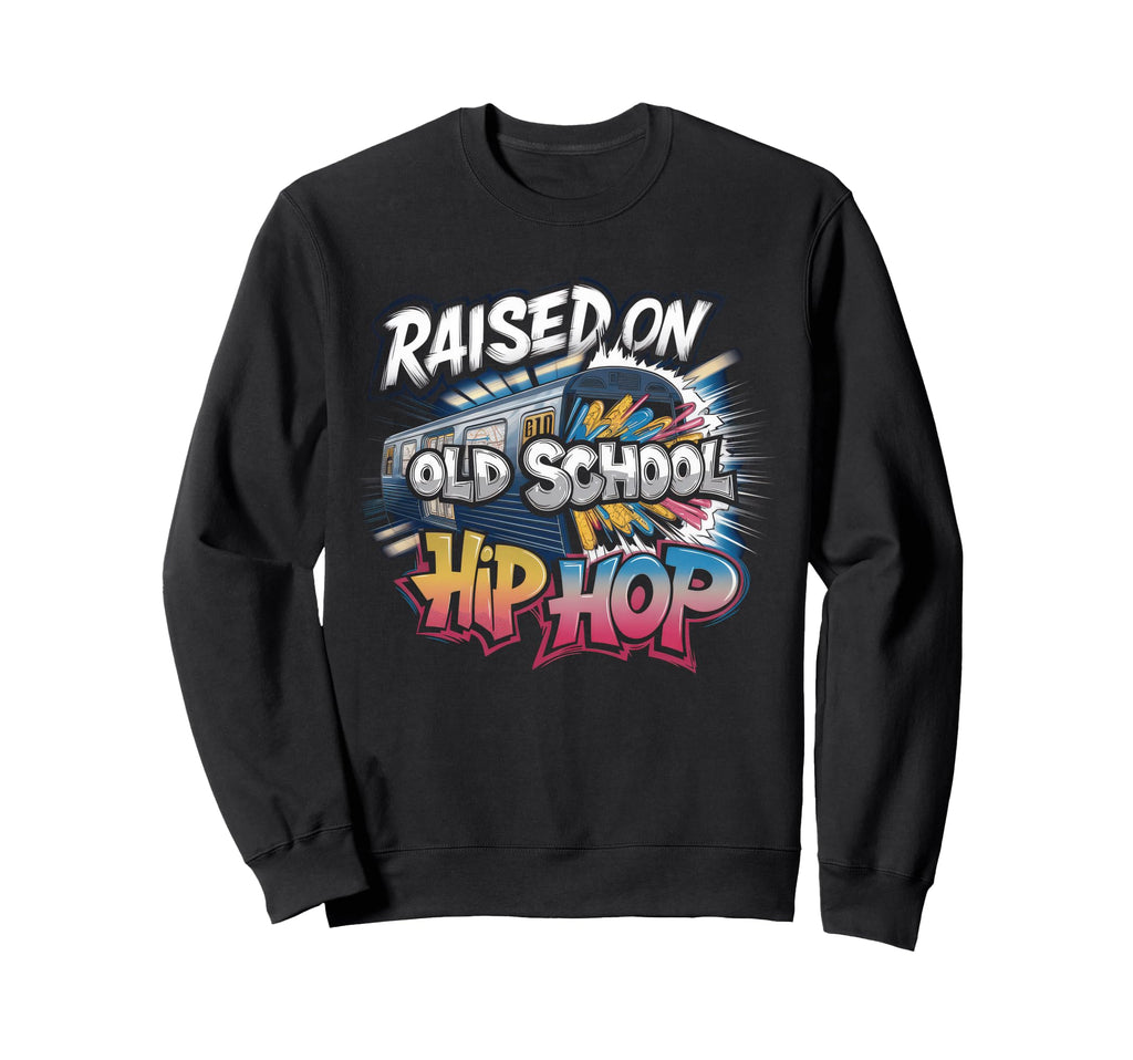 Raised Old School Hip Hop Cassette Sweatshirt - Trendy Graphic Unisex - T-Shirt, Sweatshirt, Hoodie