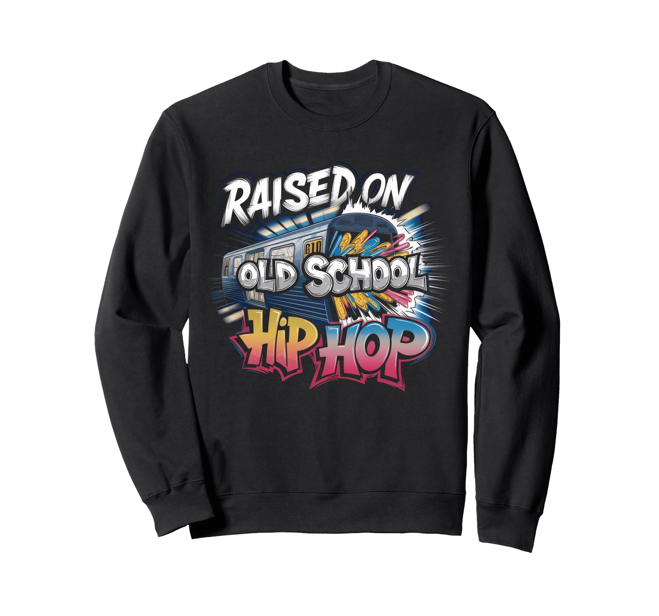 Raised Old School Hip Hop Cassette Sweatshirt - Trendy Graphic Unisex - T-Shirt, Sweatshirt, Hoodie