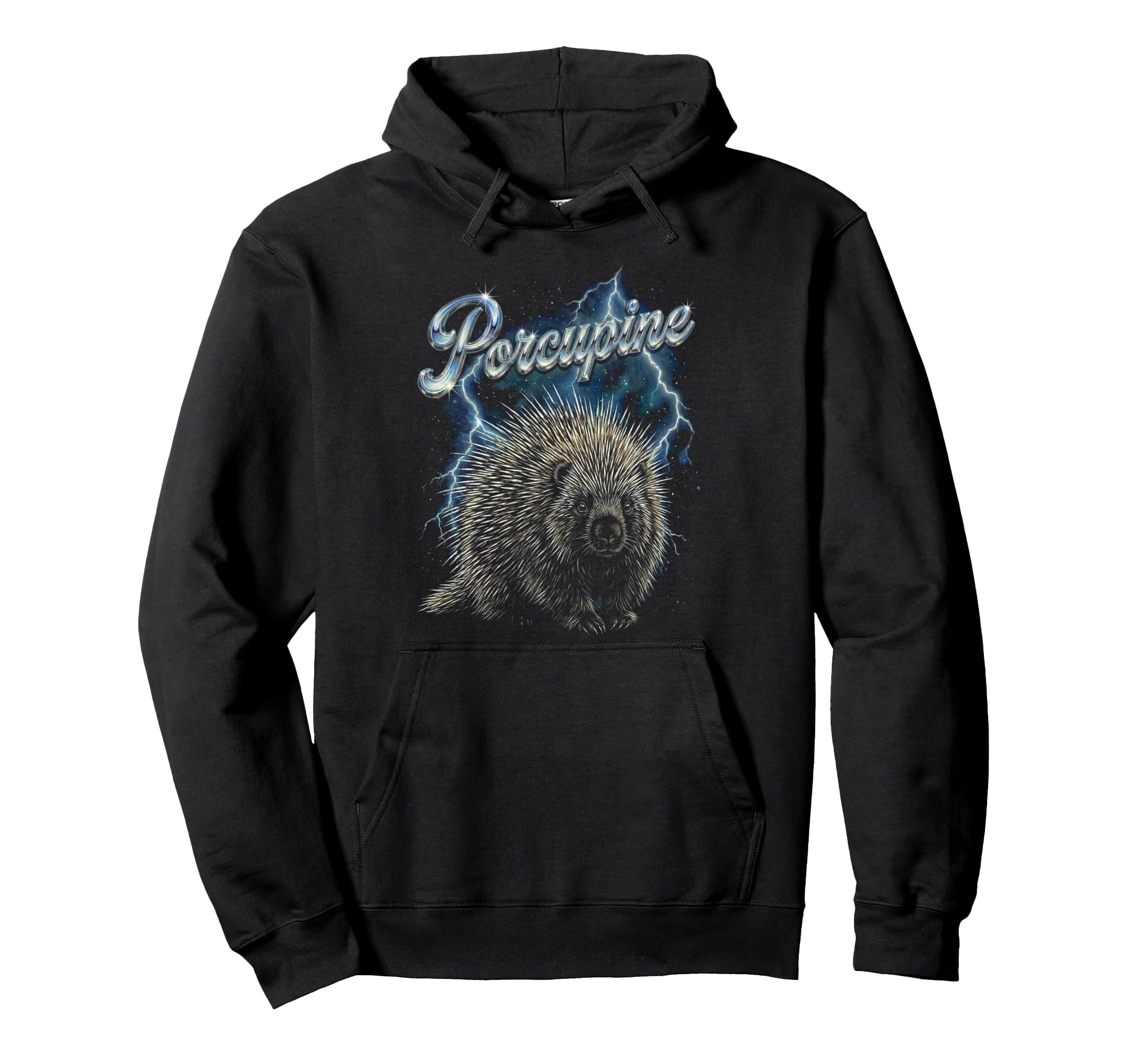 Porcupine 90S Funny Porcupine 80S Hoodie - Graphic Print for Adults - T-Shirt, Sweatshirt, Hoodie